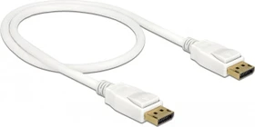 DeLOCK DisplayPort 1.2 Kabel 4K 60Hz weiß, 0.5m