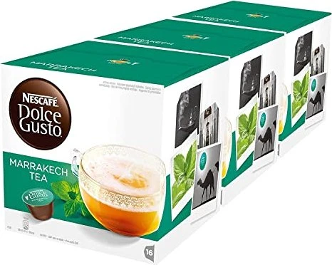 Nestlé Nescafe Dolce Gusto Marrakesh Tea Teekapseln, 48 Stück (3x 16 Stück)