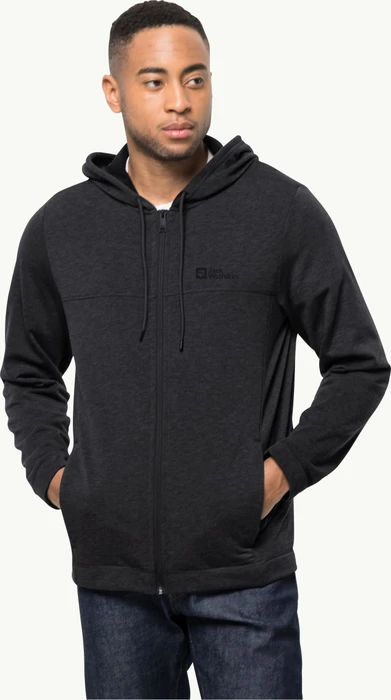 Jack Wolfskin Waldsee Hooded Jacke schwarz (Herren)