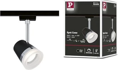 Paulmann URail Cone Schienensystem Spot GU10 schwarz matt, 1 Stück
