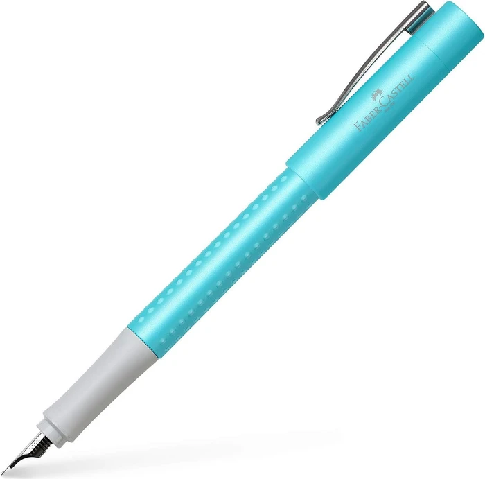 Faber-Castell Füller Grip 2011 Pearl Edition türkis, rechte Hand/linke Hand, fein