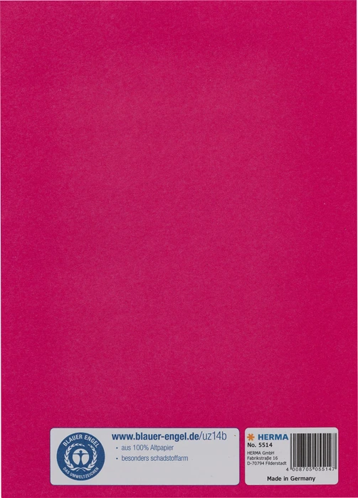 Herma Heftschoner Papier, A5, pink, 10er-Pack