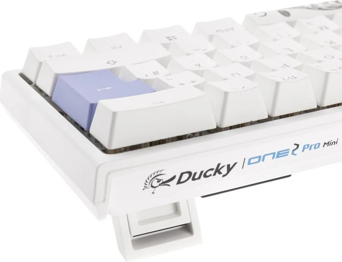 Ducky One 2 Pro Mini, PBT, weiß, LEDs RGB, Kailh Box BROWN, USB, DE