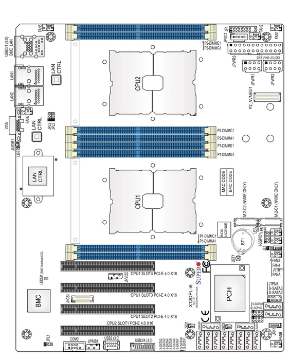 Supermicro X12DPL-i6, bulk (2x Intel 4189-4)