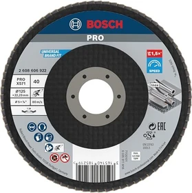 Bosch Professional X571 Best for Metal Fächerschleifscheibe gewinkelt K40, 125x22.23mm, 1 Stück