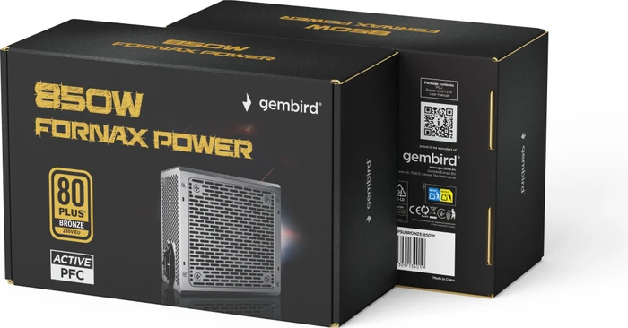 Gembird Fornax Power Bronze schwarz 850W, ATX 2.4
