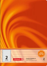 Brunnen Vivendi Schulheft, A4, Lineatur 2, orange, 16 Blatt