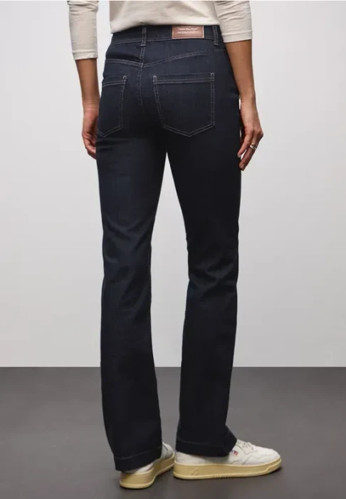 Street One Rinsed Bootcut Jeans rinsed dark blue (Damen)