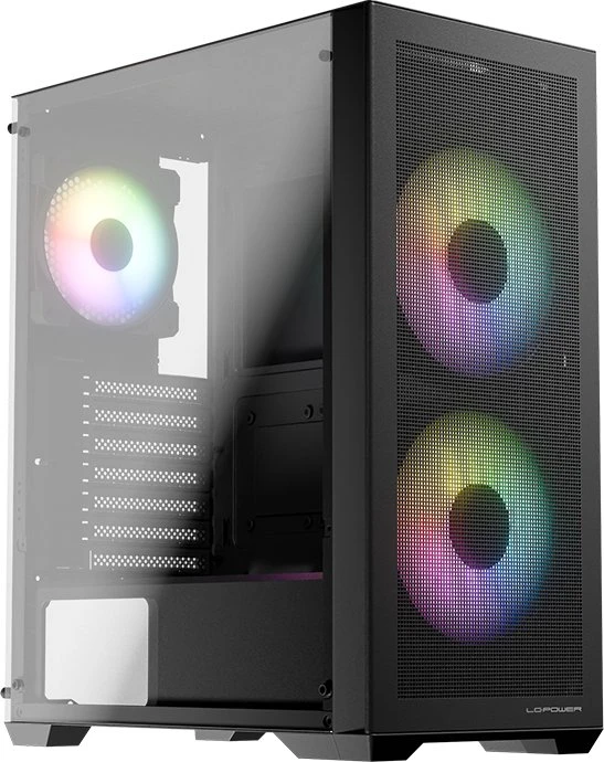 LC-Power Gaming 717B Meshwork_L Dark, schwarz, Glasfenster