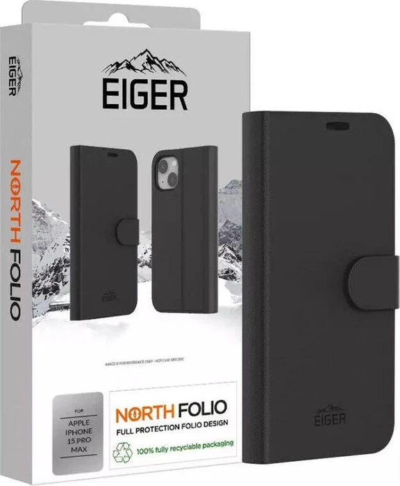 Eiger North Folio Case für Apple iPhone 15 Pro Max schwarz