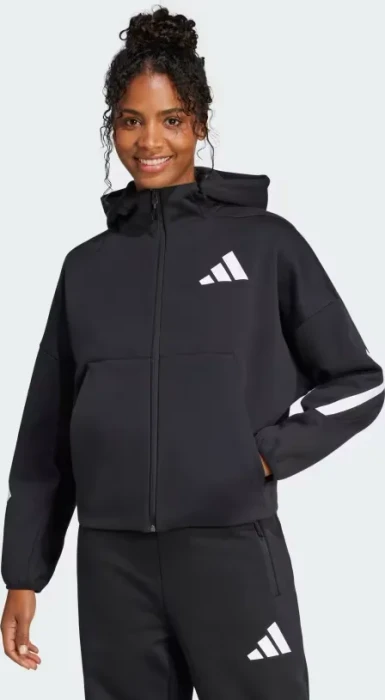adidas Z.N.E. Zip Hoodie schwarz/weiß (Damen)