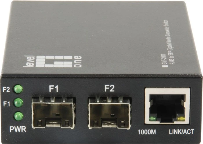 LevelOne GVT-2011 Gigabit Media Converter, 1x RJ-45, 2x SFP