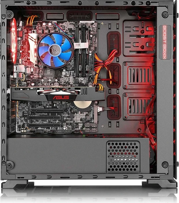 CSL-Computer BoostBoxx Vega, schwarz, Glasfenster