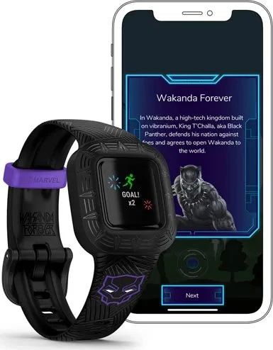 Garmin vivofit jr. 3 Marvel Black Panther Special Edition Aktivitäts-Tracker schwarz