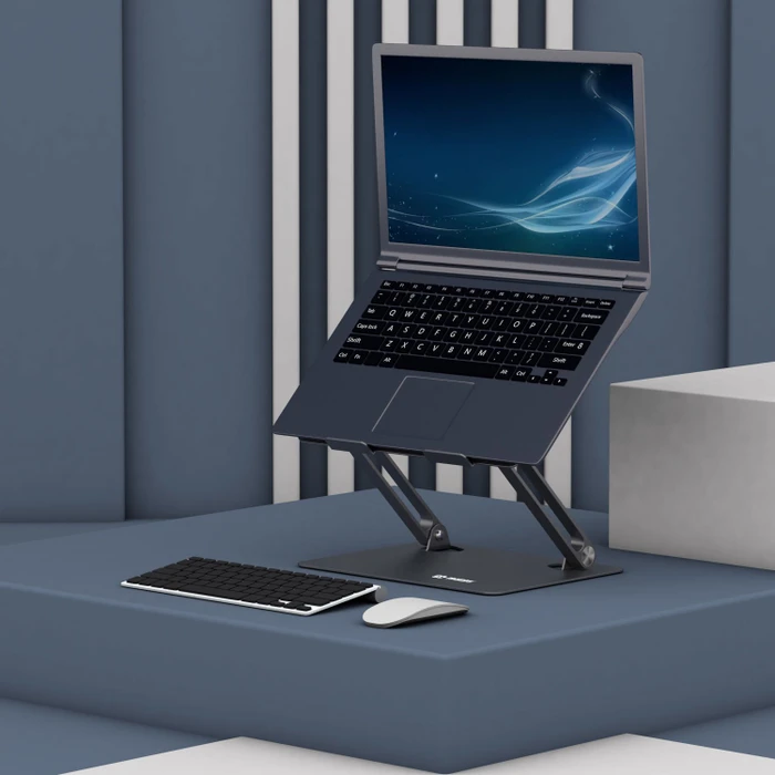 Mozos Notebook-Stand 11-17", silber, faltbar