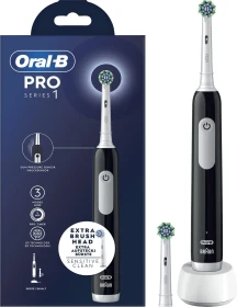 Oral-B PRO Series 1 schwarz + 2 Aufsteckbürsten