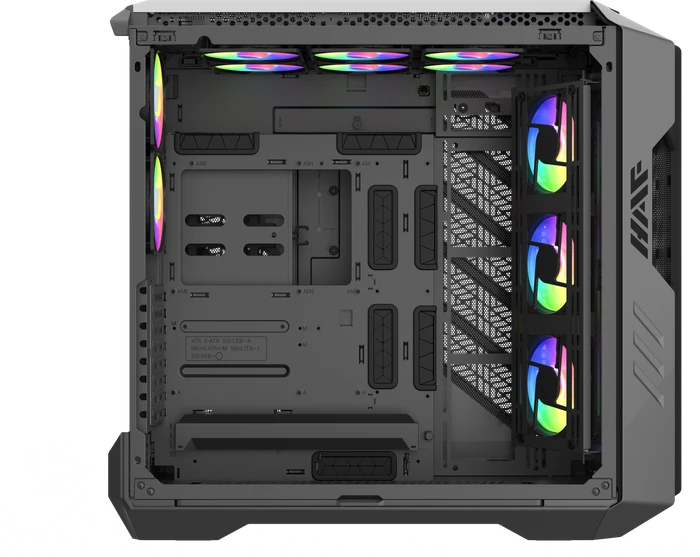 Cooler Master HAF 700, Titanium Grey, grau, Glasfenster