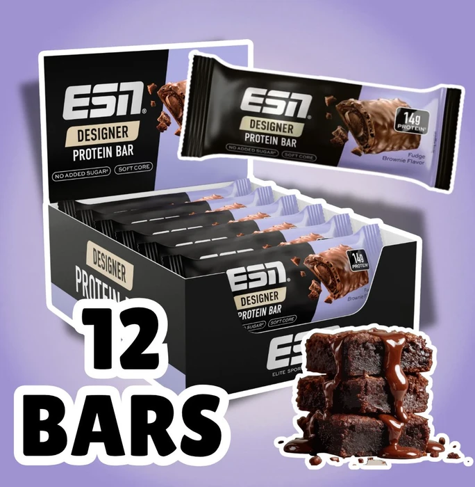 ESN Designer Bar Fudge Brownie 540g (12x 45g)