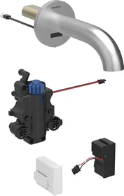 Geberit Piave Waschtischarmatur mit Netzbetrieb und Thermostatmischer 22cm für UP-Funktionsbox edelstahloptik gebürstet easy-to-clean-beschichtet