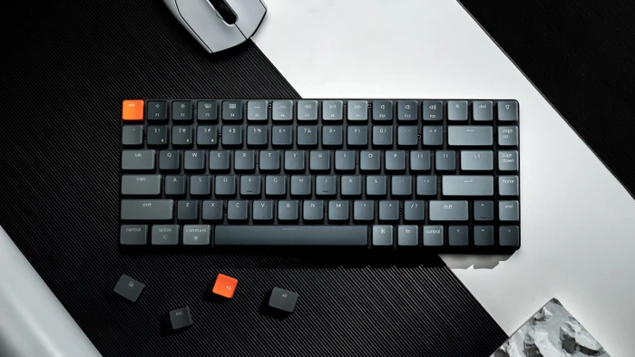 Keychron K3 V2, 75% TKL, LEDs RGB, hot-swap, schwarz/grau, Keychron LOW PROFILE Optical BLUE, USB/Bluetooth, DE
