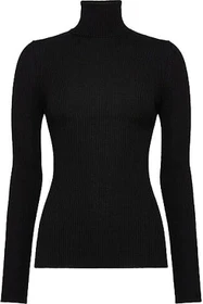 Wolford Merino Fine Rib Rollkragen Pullover schwarz (Damen)