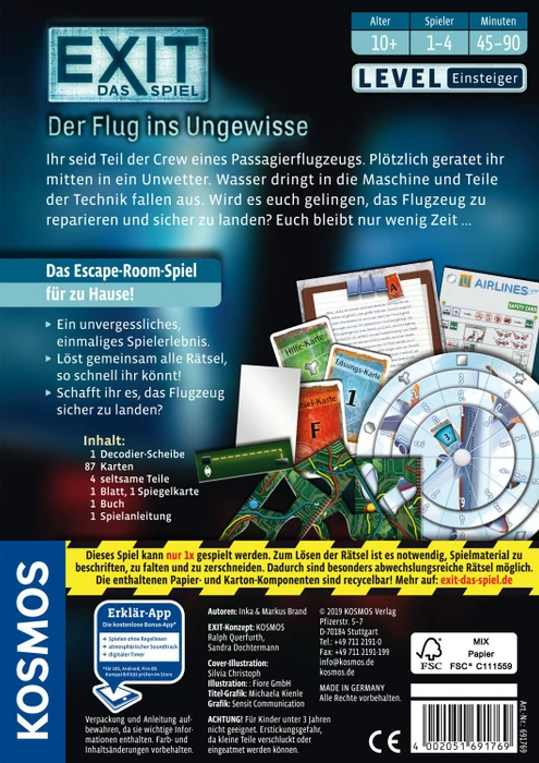 EXIT - Das Spiel - Der Flug ins Ungewisse