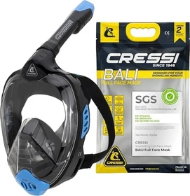Cressi Bali Einglas-Schnorchelmaske schwarz/blau