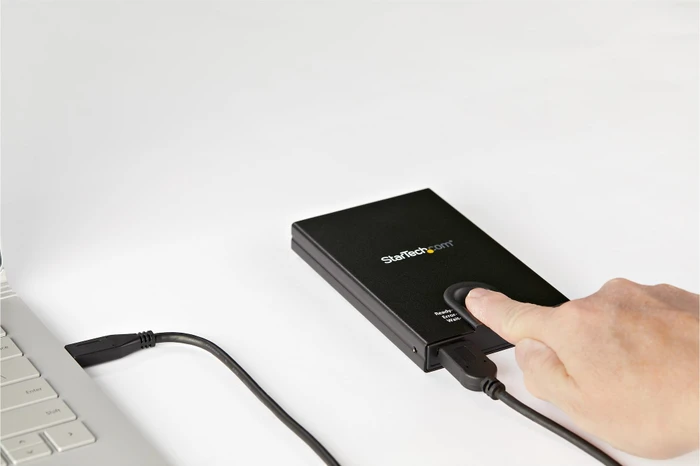 StarTech Biometric Encrypted Hard Drive Enclosure, 2.5", USB 3.0 Micro-B