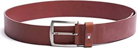 Tommy Hilfiger Denton Leder mit Flag-Logo Gürtel dark tan