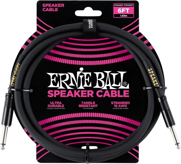 Ernie Ball 6' Straight/Straight Speaker Cable