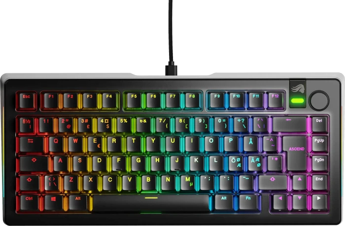 Glorious GMMK 3 Pro 75% Pre-built Gaming Keyboard, schwarz, LEDs RGB, Glorious Fox MX, USB, ND