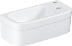Grohe Euro Keramik Handwaschbecken 37x18cm, Hahnloch rechts, ohne Überlauf, alpinweiß