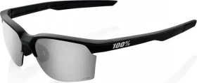 100% Sportcoupe matte black/hiper silver mirror lens + clear lens