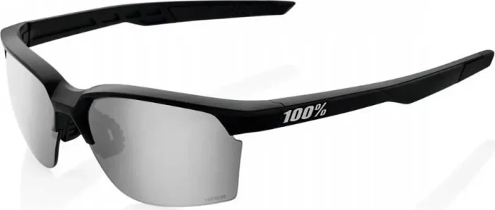 100% Sportcoupe matte black/hiper silver mirror lens + clear lens