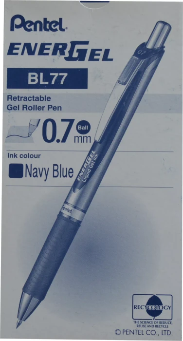 Pentel EnerGel XM BL77 Gelroller dunkelblau/silber, 12er-Pack