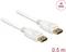 DeLOCK DisplayPort 1.2 Kabel 4K 60Hz weiß, 0.5m Vorschaubild