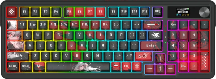 Redragon Artemis K719 Pro Wireless, Anime Edition, LEDs RGB, Hi-Fi Custom, USB/Bluetooth, US