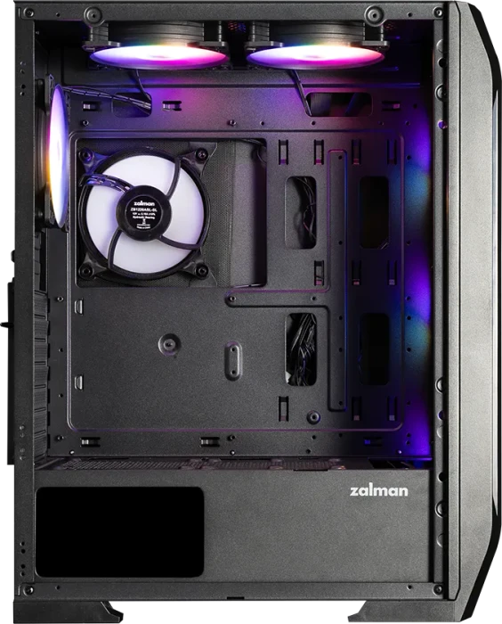 Zalman N7 Plus V2, schwarz, Glasfenster
