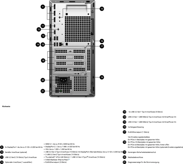 Dell Pro Precision 7 T1 Desktop PW7T1260, Core Ultra 7 265, 32GB RAM, 1TB SSD, Windows 11 Pro
