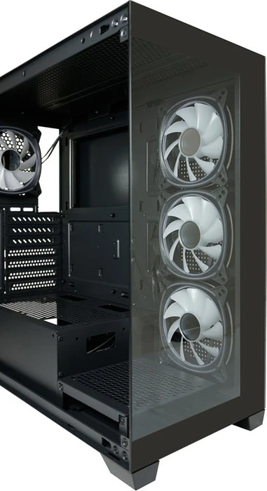 LC-Power Gaming 715B Seamless_X, schwarz, Glasfenster