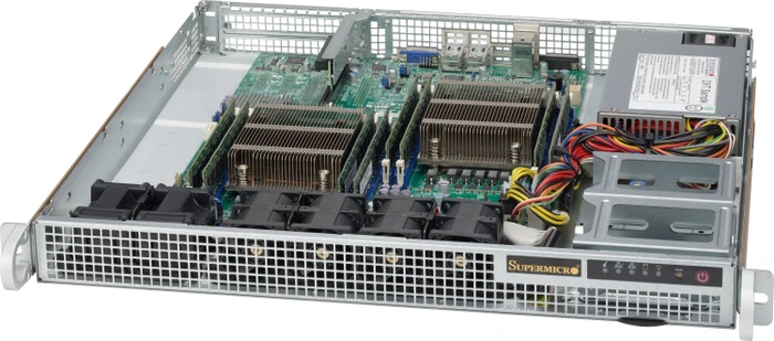 Supermicro SuperChassis 514-505, grau, 1HE, 1x 500W
