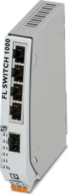 Phoenix Contact FL 1000 Industrial Railmount Switch 1004NT-SFX, 4x RJ-45, 1x SFP (1085169)
