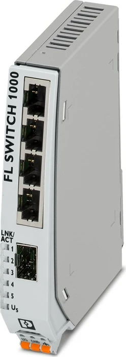 Phoenix Contact FL 1000 Industrial Railmount Switch 1004NT-SFX, 4x RJ-45, 1x SFP