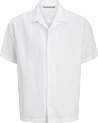 Jack & Jones Loose Fit Hemd kurzarm bright white (Herren)
