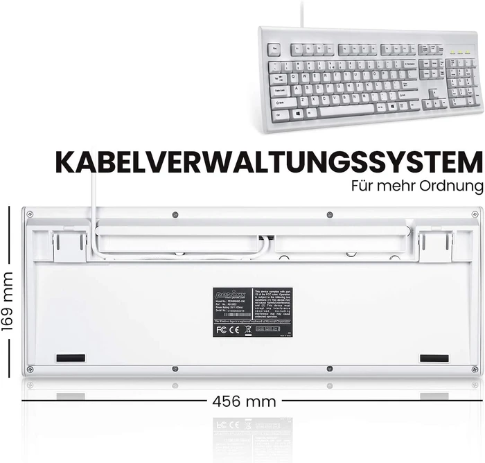 Perixx Periboard-106W, weiß, USB, DE