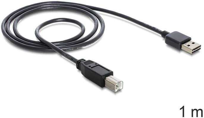 DeLOCK EASY-USB 2.0 Kabel, USB-A [Stecker] auf USB-B [Stecker], 1m
