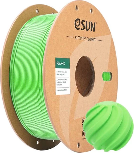 eSUN PLA+HS, grün, Spule, 1.75mm, 1.00kg