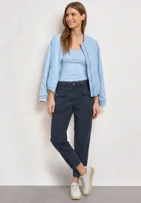Street One Karlie High Waist Barrel Hose darkest blue (Damen)