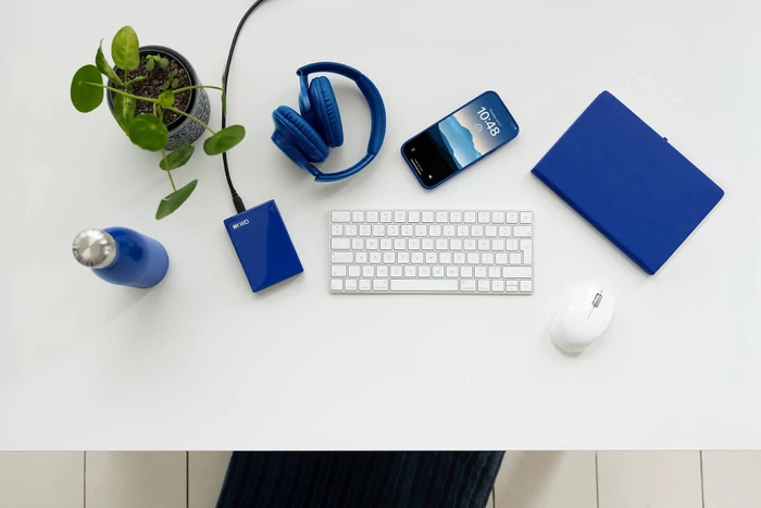 Western Digital WD My Passport, blau, 4TB, USB-C 3.0