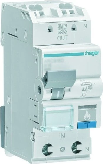 Hager Fehlerlichtbogen-Schutzeinrichtung AFDD mit LS-Schalter 1P+N 6kA B-16A 2M Typ A